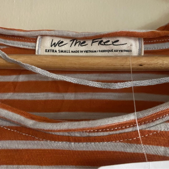 Free People - We The Free Halo Striped T-Shirt in copper XS - Picture 5 of 9